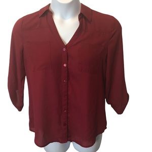 SHEER MAROON TOP